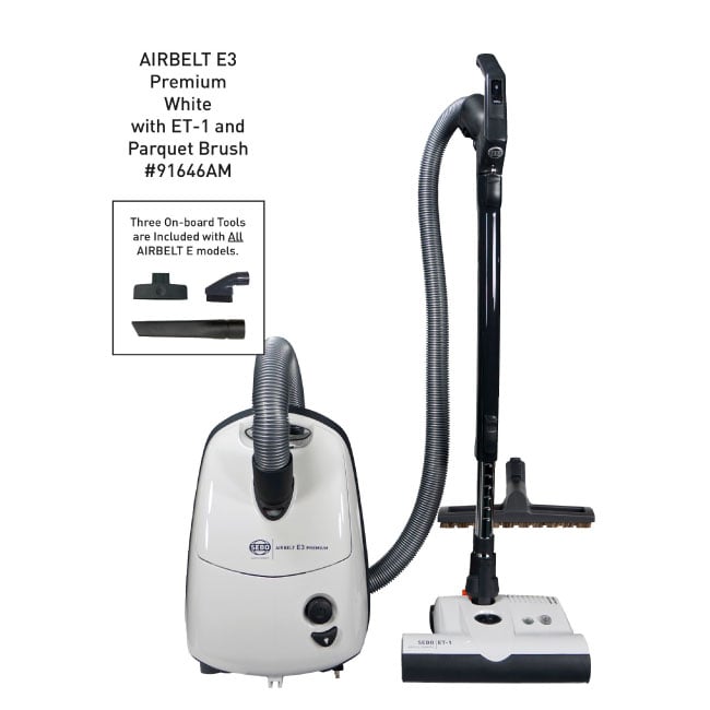 Sebo Airbelt E3 Premium in Arctic White