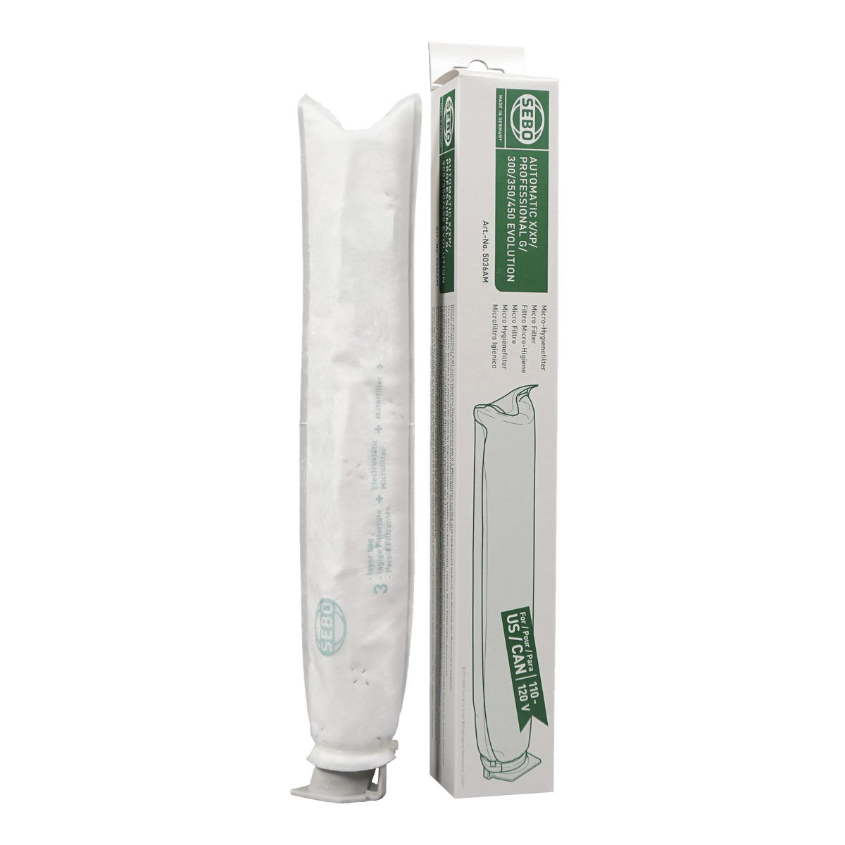 Sebo Pre-Motor Microfilter for Automatic X, Essential G, 300/350 & 370 (Part# 5036AM)