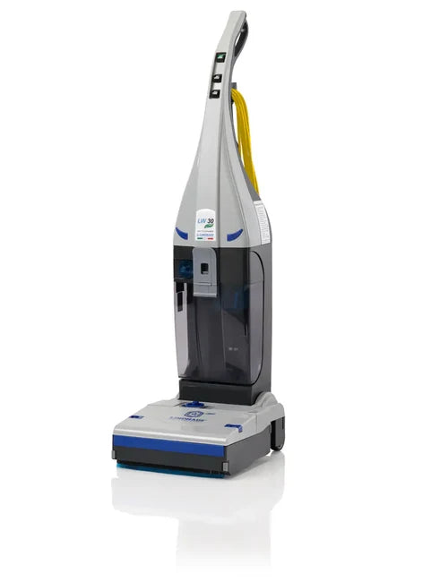 Lindhaus LW38 eco FORCE scrubber dryer cleaning a floor
