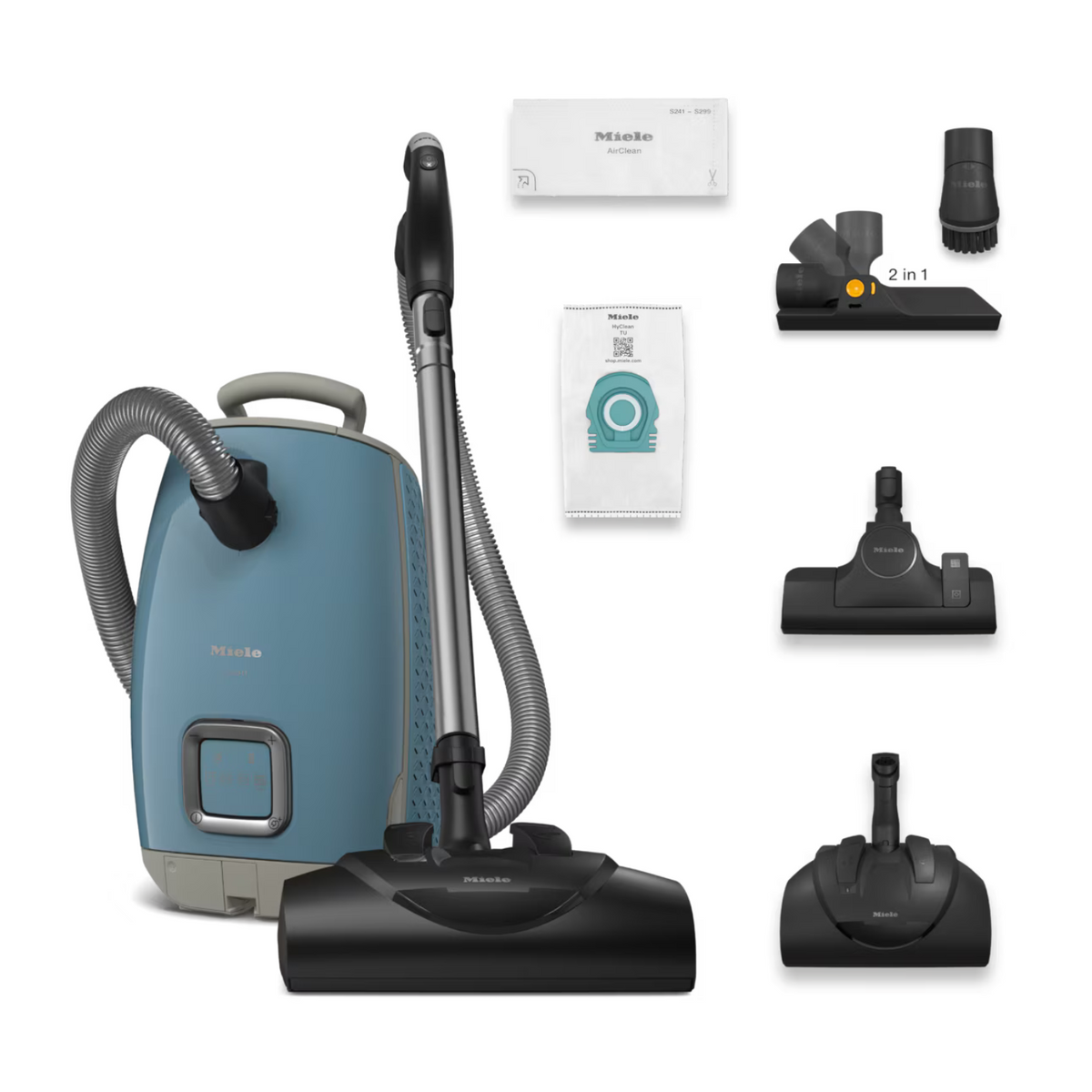 Miele Guard L1 Electro canister vacuum in Nordic Blue