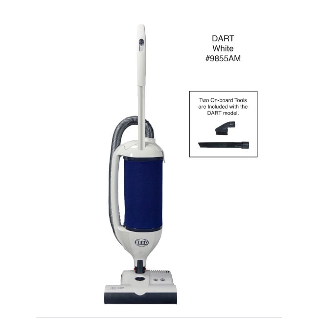 Sebo Dart upright vacuum front view