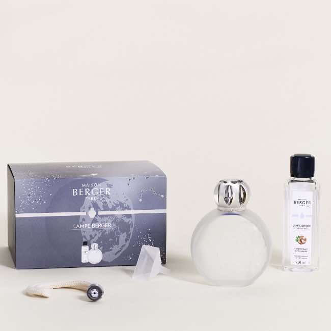 Astral Frosted Home Fragrance Lamp Gift Set with White Cashmere