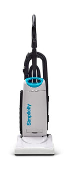 Simplicity S26 Allergy Upright Vacuum in white, front view