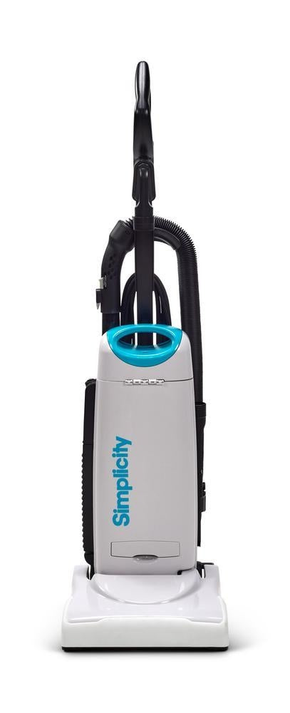 Simplicity S26 Allergy Upright Vacuum in white, front view